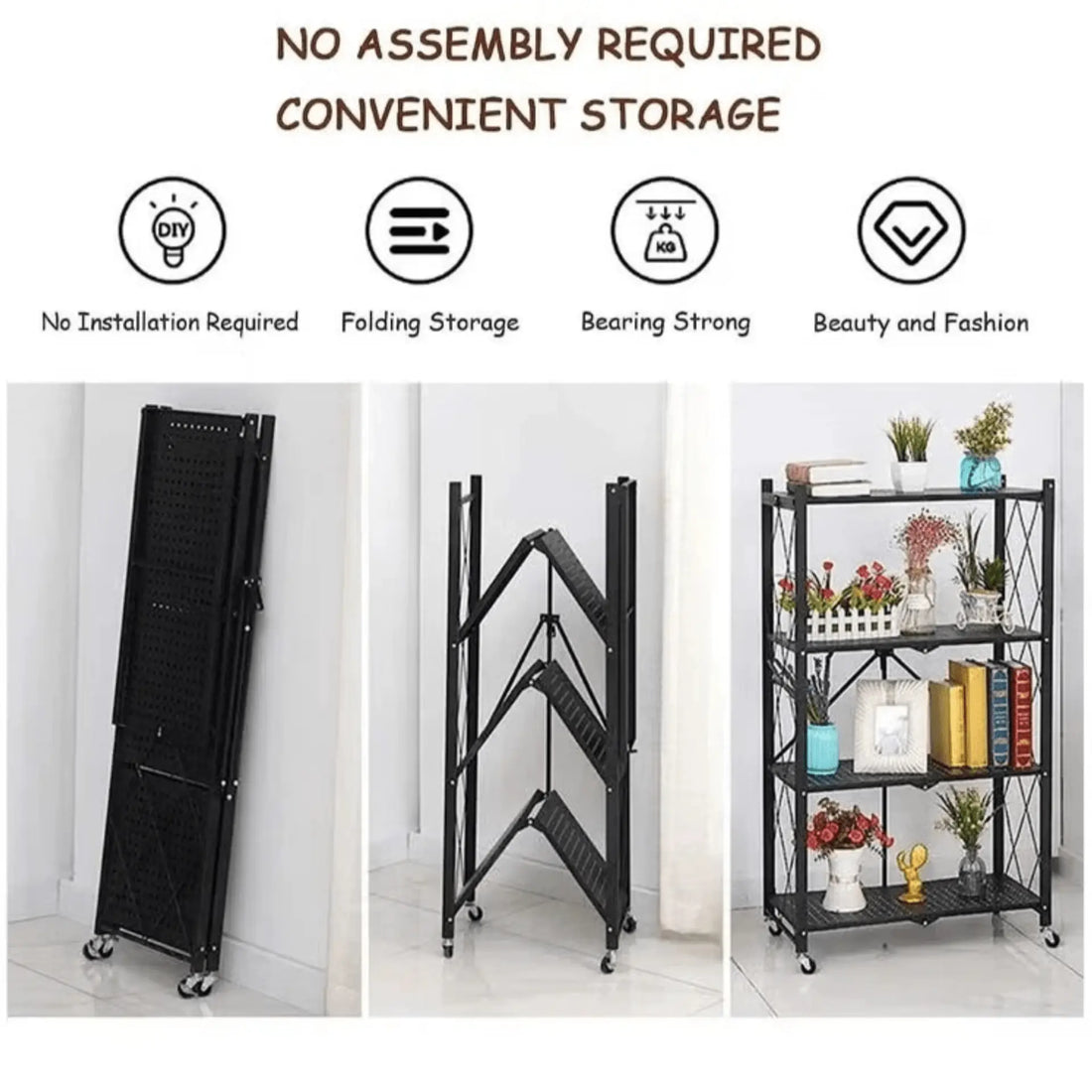Organizer for Kitchen 3 level Metal Storage Rack bathroom - Mumzar