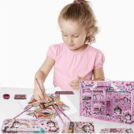 Pink Book Eraser Sharpener Stationary Kit Set For Girls Birthday - Mumzar