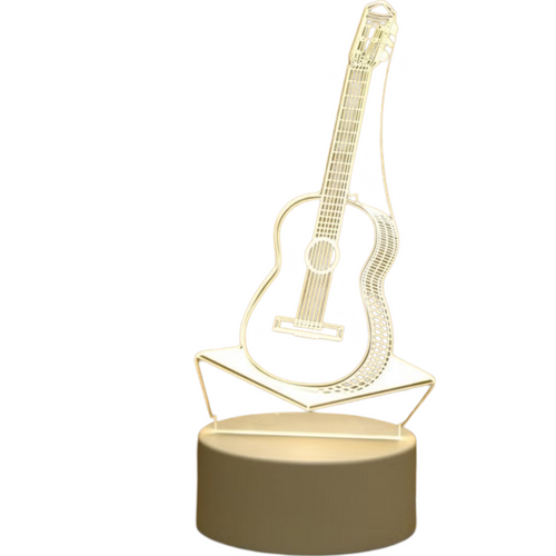 Guitar 3D LED Lamp - White