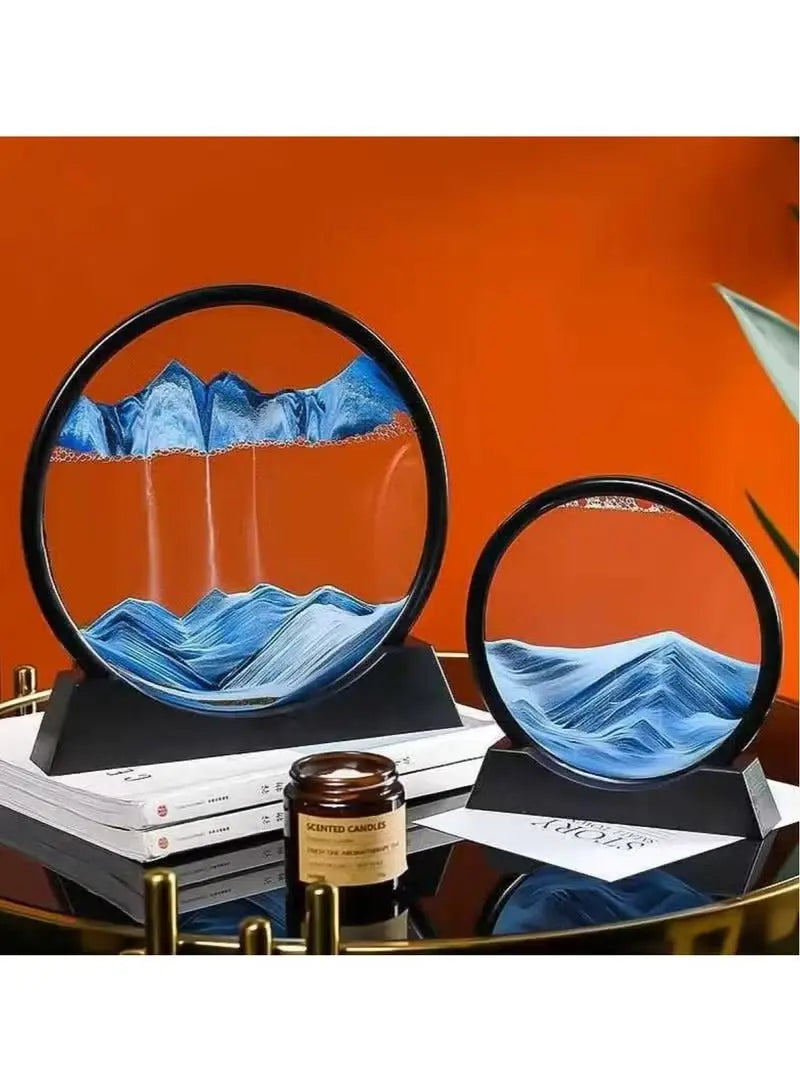 Sand Art 3D effect Picture Round Glass - Mumzar