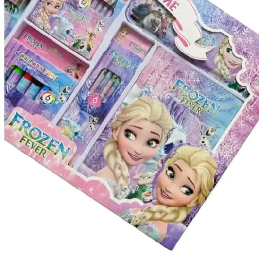 Stationery Kit for Kids - Pink Pencil Set with Pen, Book, Eraser, and Sharpener - Birthday Gift for Girls - Mumzar