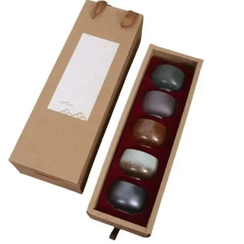 Teacup Ceramics Gift Set - Five Elements: Wood, Fire, Earth, Metal, Water - Mumzar