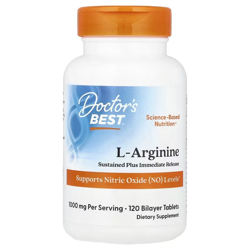 Doctor's Best, L-Arginine, 120 Bilayer Tablets (500 mg per Tablet)