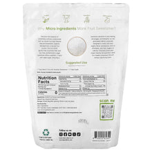 Sweetener pouch back with nutrition facts, ingredients, and barcode