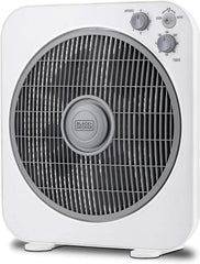 Black & Decker 40W Box Desk Fan 12 Inch Diameter, 3 Speeds Low/Medium/High And 5 Blade Design With Adjustable Portable/Travel Friendly Body To Direct Swing FB1220-B5 2 Years Warranty