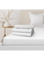 Huitich Durable White Fitted Bed Sheet Online