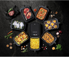 BLACK+DECKER Digital Air Fryer, 1700W, 8 Litres Family-Sized Capacity, 7 Preset Functions, Rapid Air Convection for Healthy Frying, Adjustable Temperature 80-200°C, Easy Clean, Black - SAF80-B5