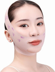 V Line Face Lifting Strap, V Shaped Contouring Face Mask, Chin Up Sculpting Collagen Mask, Three Dimensional Line Shaping Lifting Belt, Eliminates Sagging Skin, Jawline Lift,Improves Contour, Pink