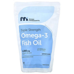 Micro Ingredients, Triple Strength Omega-3 Fish Oil, Lemon, 120 Capsules (1,400 mg per Capsule)