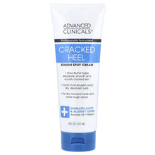 Advanced Clinicals cracked heel rough spot cream tube, white and blue, 8 fl oz (237 ml)