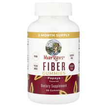 MaryRuth's Fiber Gummies papaya flavored dietary supplement, 60 gummies bottle