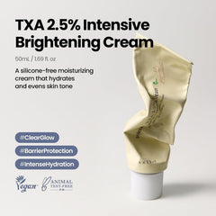 AXIS-Y TXA 2.5% Intensive Brightening Cream - Tranexamic Acid, Niacinamide & Glutathione for Hyperpigmentation & Dark Spot Corrector - Vegan Korean Skin Care Moisturizer Face Cream - 1.69 fl. oz.