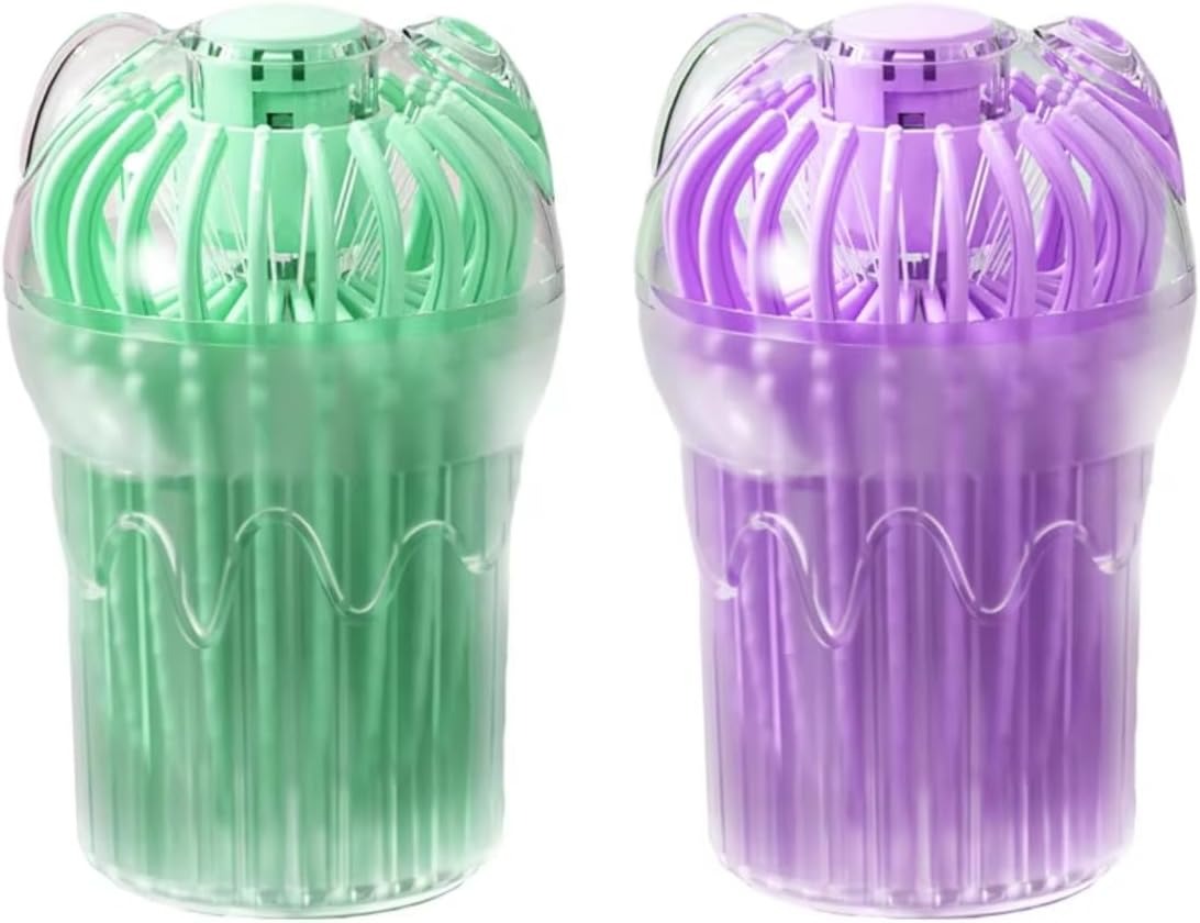 ROROLL Dual-Line Dental Floss Picks with Cat Ear Container, 50 Ultra-Fine Disposable Nylon Flossers, Fresh Mint Flavor, Portable Travel Floss Box for Home, Car & Restaurant Use
