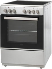 Black+Decker 60x60cm Vitro Ceramic Electric Cooker, 4-Zone Hob, Flat Glass Door, Inox Model Number – BXOFV604.002VX MADE IN TURKEY
