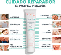 Avene Eau Thermale Avène Cicalfate+ Repairing Protective Cream - Soothes, Repairs, and Purifies The Irritated Skin - Fragrance-Free - 40ml Tube