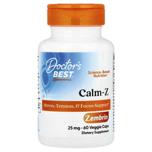 Doctor's Best Calm-Z supplement bottle with orange cap, front label