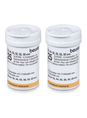 Beurer GL 44/50 Blood Glucose Test Strips | Pack of 50 | Precise & Easy-to-Use Strips for Beurer Glucose Monitors