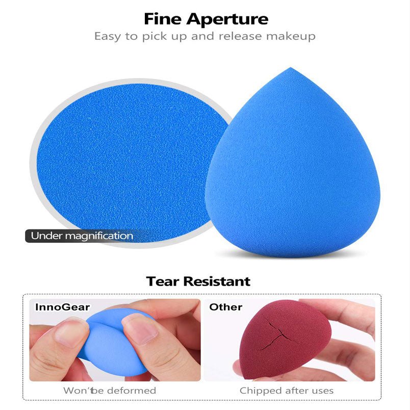 10 pcs Innogear makeup sponge cosmetic foundation beauty blender set multicolour - Mumzar.com