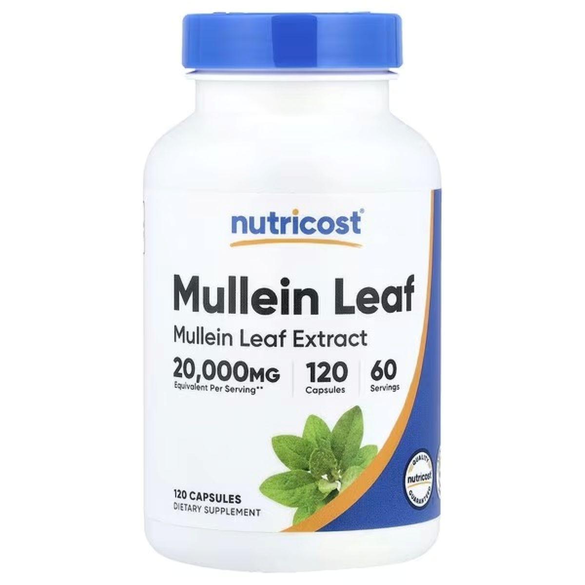Nutricost Mullein Leaf 500 mg | Herbal Supplement | Traditional Respiratory & Wellness Support | 120 Capsules