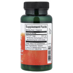 Swanson Vitamins Postbiotic Immune Formula Featuring EpiCor®, 500 mg, 60 Capsules