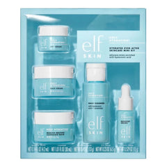 e.l.f. SKIN Holy Hydration! مجموعة العناية بالبشرة الصغيرة "مرطب للأبد" - غسول ومزيل مكياج ومرطب وكريم للعين (حجم مناسب للسفر)