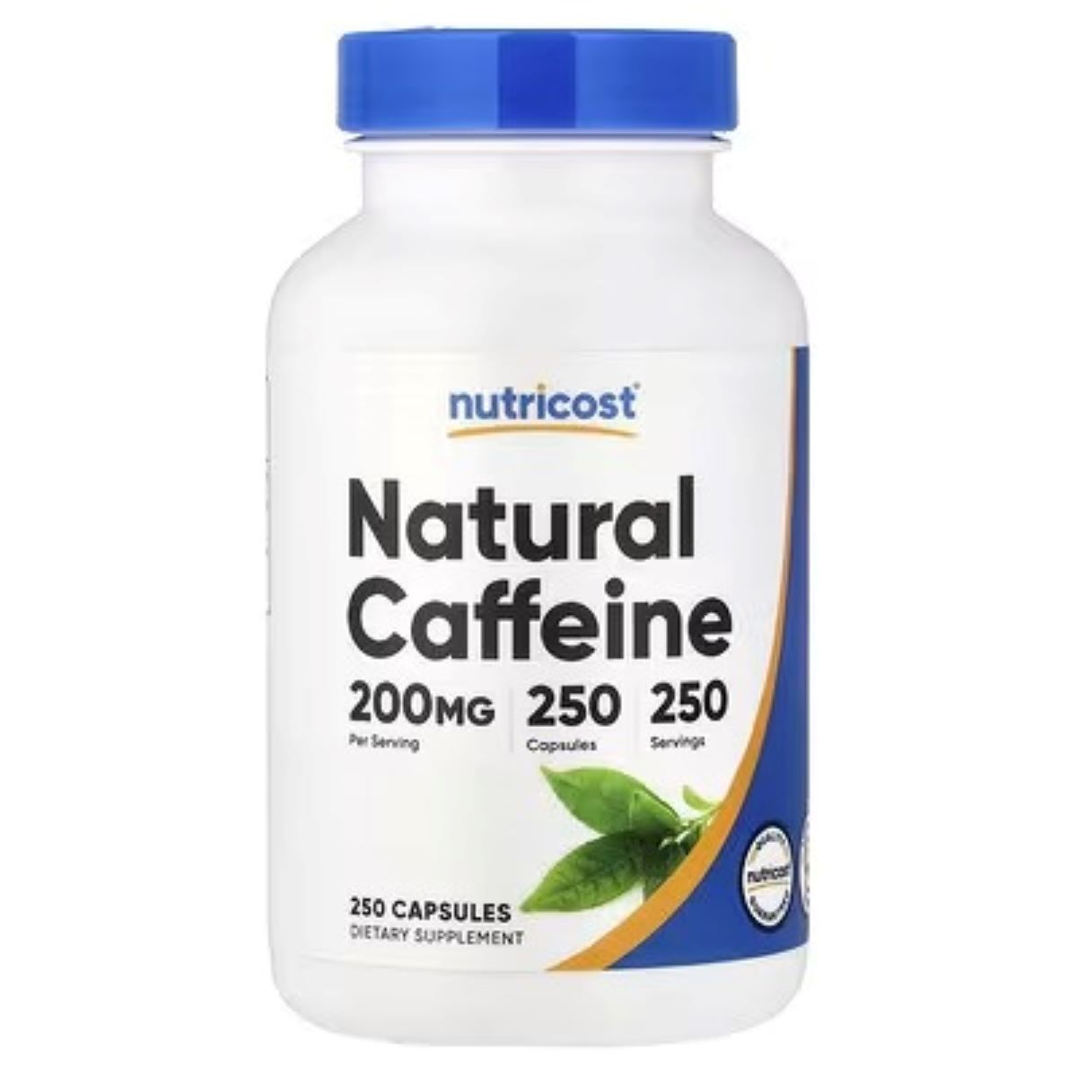 Nutricost Natural Caffeine 200mg – 250 Capsules | Energy & Focus Support Supplement