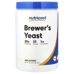 Nutricost Brewer's Yeast Powder, Unflavoured, 16 oz (454 g) – Premium Nutritional Yeast Supplement