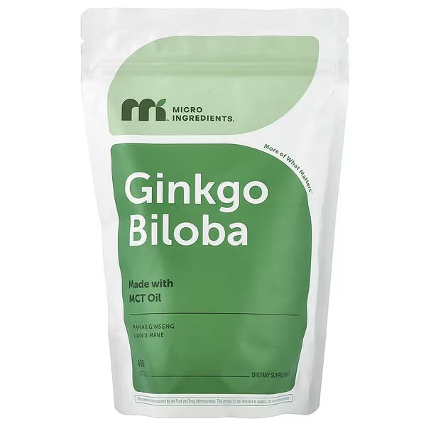 Micro Ingredients, Ginkgo Biloba, Panax Ginseng, Lion's Mane, 400 Capsules