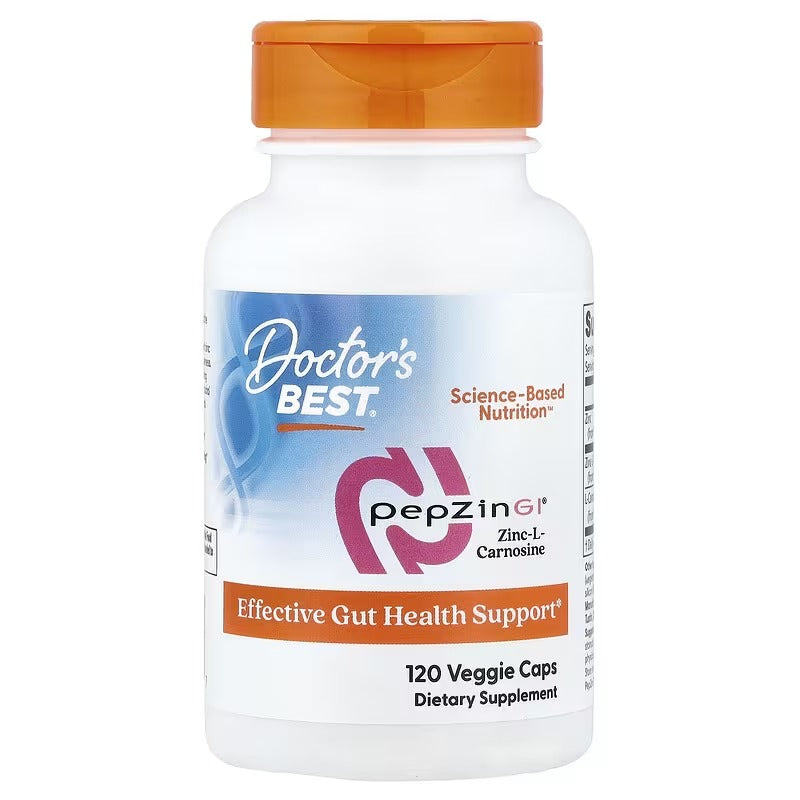 Doctor's Best, PepZin GI®, zinc L-carnosine, 120 Veggie Caps
