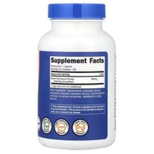 Wormwood supplement bottle back label with Supplement Facts and blue panel.