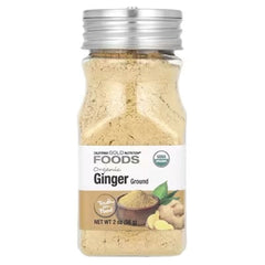 California Gold Nutrition Foods Organic Ground Ginger Powder – 2 oz (56 g), Pure & Natural Spice for Cooking & Wellness