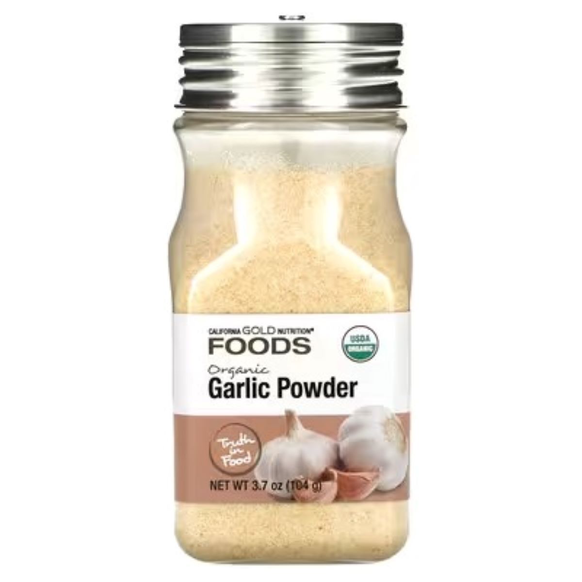 California Gold Nutrition Foods Organic Garlic Powder – 3.7 oz (104 g) – Premium Culinary Spice