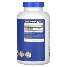 Nutricost mushroom supplement bottle back with blue panel and Supplement Facts
