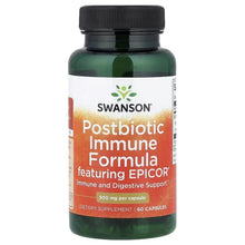 Swanson postbiotic immune formula bottle with EpiCor® label, 60 capsules