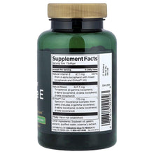Swanson Full Spectrum Complete E vitamin bottle with Supplement Facts label, dark green