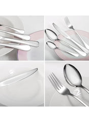 Huitich 12 piece cutlery set for dining with polished stainless steel spoons, forks, and knives