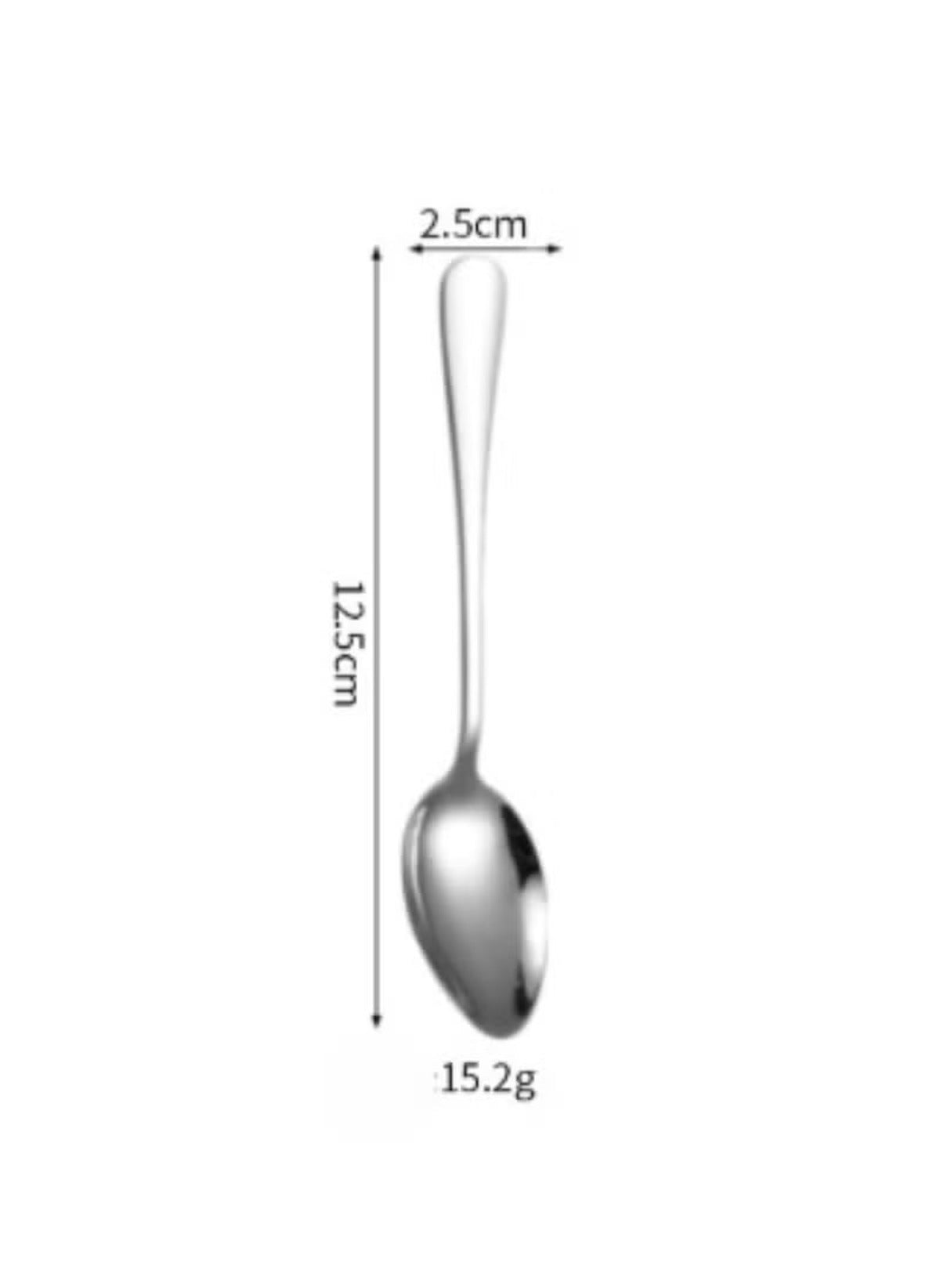 Huitich stainless steel spoon from 12 piece cutlery set for dining with 12.5cm length and 2.5cm width