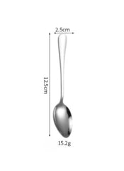 Huitich stainless steel spoon from 12 piece cutlery set for dining with 12.5cm length and 2.5cm width