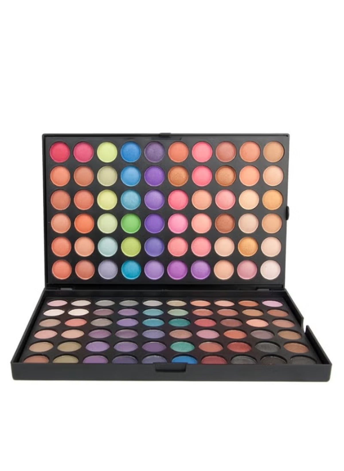 Huitich 120 color eyeshadow palette with vibrant matte and shimmer shades in a black case