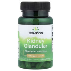 Swanson Vitamins Kidney Glandular 500 mg – 60 Capsules | Glandular Support Supplement