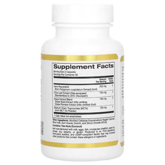 California Gold Nutrition Longevity Boost with trans-Resveratrol, Olive Leaf & Grape Extract Blend, MCTs, 60 Veg Capsules