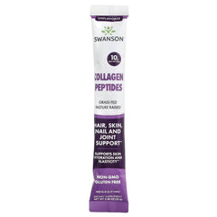 Swanson Vitamins Collagen Peptides, Unflavored, 20 Stick Packs, 0.35 oz (10 g) Each