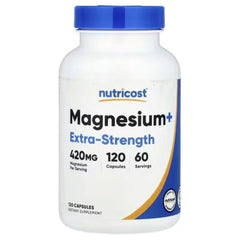 Nutricost Magnesium+ Extra Strength 210mg – 120 Capsules | Magnesium Mineral Support Supplement