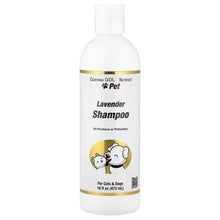 Lavender pet shampoo bottle for cats and dogs, 16 fl oz, California Gold Nutrition