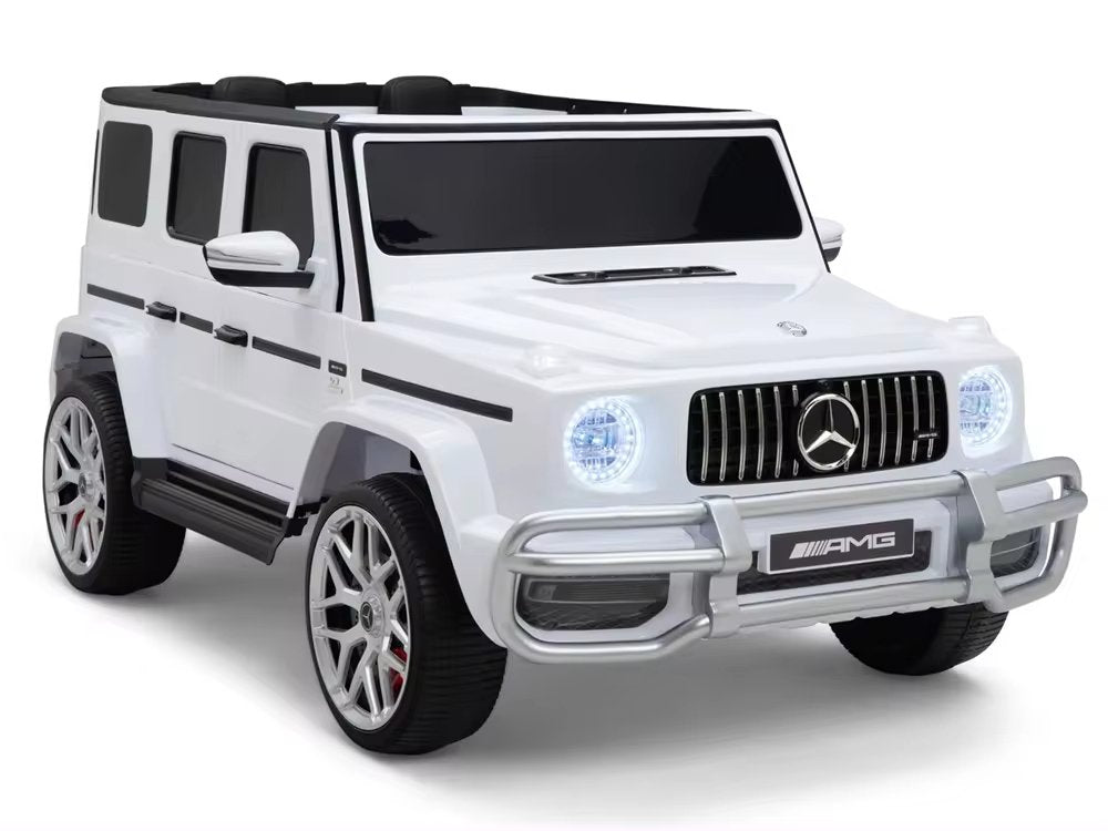 12V Mercedes Benz G63 AMG 2 Seater Kids Ride-On Car With Remote Control powerful 50W motors and a 12V 7Ah rechargeable battery child enjoys the ride kids aged 1-8 years old and is guaranteed to bring joy to your child's - Mumzar.com