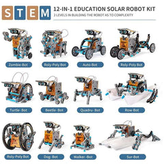 13 in 1 solar robot kit for kids ages from 7 years and above educational toys science experiment diy solar powered building kit for boys and girls online in Dubai and UAE at Mumzar.com better value compared to Noon, Amazon.ae, Carrefour, and Dubizzle when you shop for adults and kids at Mumzar.com free delivery in Dubai, Abu Dhabi, Sharjah, Ajman, Umm Al Quwain, Fujairah, and Ras Al Khaimah.