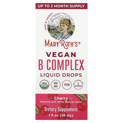 MaryRuth's, Vegan B Complex Liquid Drops, Cherry, 1 fl oz (30 ml)