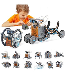 Huitich 14-in-1 STEM educational toy solar robot kit with multiple buildable models for kids