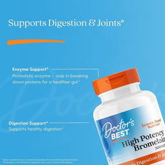 Doctor's Best, High Potency Bromelain, 500 mg, 90 Veg Caps