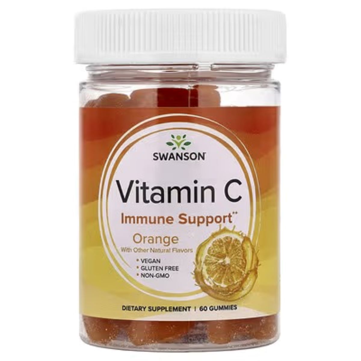 Swanson Vitamins Vitamin C Gummies Orange Flavor – 60 Gummies
